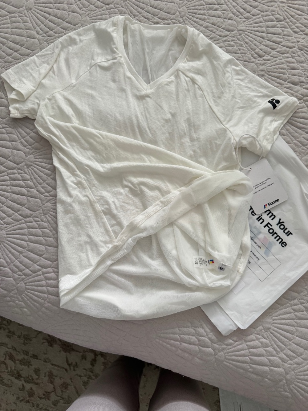 Forme Science Short Sleeve Core V Snow White Posture M